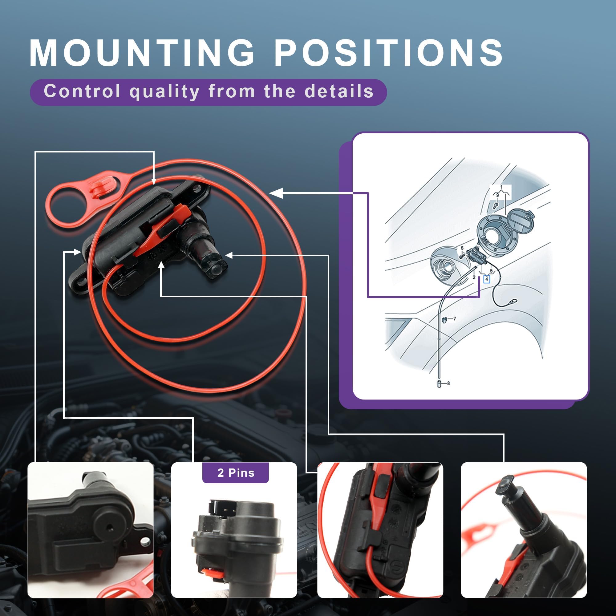 Amazon.com: Sprwinautummer Fuel Tank Door Lock Actuator/Fuel